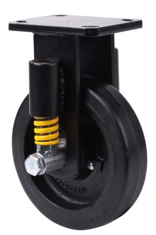 ALEX - RUEDA FIJA 17HLSE200-HGB SUSPENSION HIERRO-GOMA NEGRA NATURAL EJE BOLAS