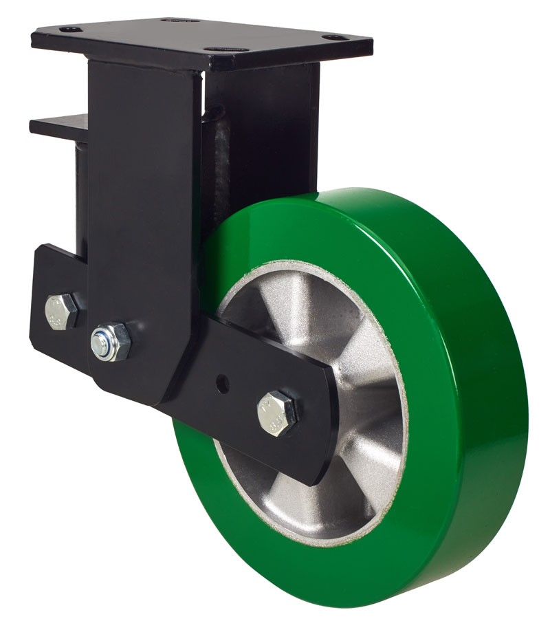 ALEX - RUEDA FIJA 17HLSB200-AUGB SUSPENSION ALUMINIO-POLIUR.VERDE EJE BOLAS