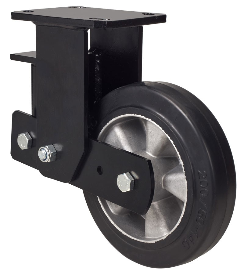 ALEX - RUEDA FIJA 17HLSB200-DEB SUSPENSION GOMA NEGRA ELASTICA EJE BOLAS