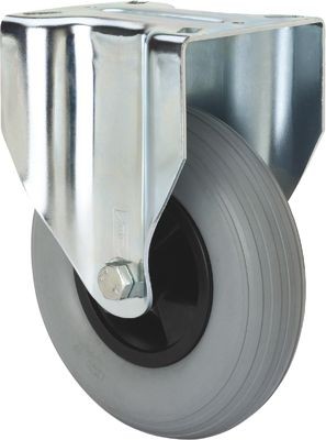 ALEX - RUEDA FIJA 17ZV200-EPR POLIP.-IMPINCHABLE GRIS EJE RODILLOS