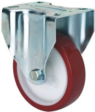 ALEX - RUEDA FIJA 17ZVL100-POLR POLIAMIX BLANCO-POLIUR.MARRON EJE RODILLOS