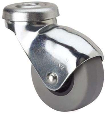 ALEX - RUEDA GIRATORIA.AGUJERO M8 21HSR40-PGI POLIAMIX-GOMA GRIS EJE LISO