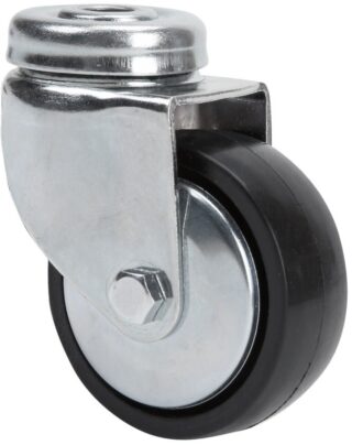 ALEX - RUEDA GIRATORIA.AGUJERO M10 400-100-4 CP POLIAMIDA NEGRA EJE LISO