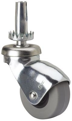 ALEX - RUEDA GIRATORIA.ESP.LISA M10x33 CAPU.P/MAD.40HSR40-PGI POLIAMIX-GOMA GRIS LISO