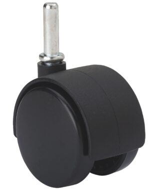 ALEX - RUEDA GIRATORIA.ESPIGA LISA M8x26 420-050-10 NYLON NEGRO EJE LISO