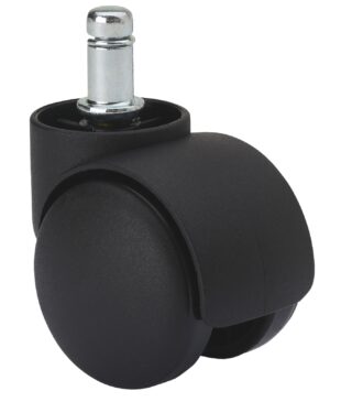 ALEX - RUEDA GIRATORIA.ESPIGA LISA M11x22 (SILLAS) 420-050-12 NYLON NEGRO EJE LISO