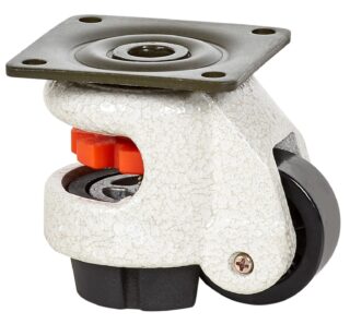 ALEX - RUEDA GIRATORIA.DE NIVELACION PLACA 10FM50 NYLON NEGRO EJE LISO