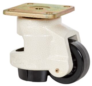 ALEX - RUEDA GIRATORIA.DE NIVELACION PLACA 10FM75A NYLON NEGRO EJE LISO