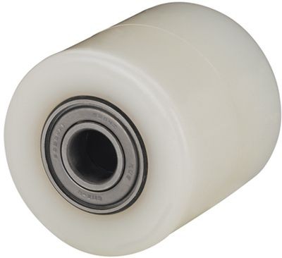 ALEX - RODILLO TRANSPALETA KNB80-25-50 NYLON BLANCO EXTRAFUERTE EJE BOLAS