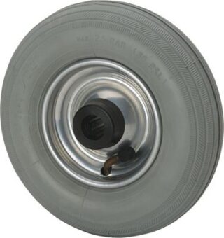 ALEX - RUEDA NEUMATICA GRIS RILR200-20-60 NUCLEO METALICO EJE RODILLOS