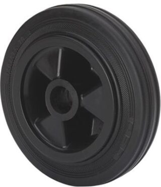 ALEX - RUEDA PSN200-20-58 NUCLEO POLIAMIX Y BANDA GOMA NEGRA EJE LISO