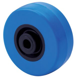 ALEX - RUEDA PUA60-10-21 NUCLEO POLIAMIX Y BANDA POLIUR.AZUL EJE LISO