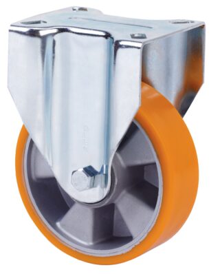 ALEX - RUEDA FIJA 17TV200-AUB ALUMINIO-POLIUR.NARANJA EJE BOLAS