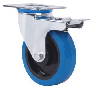 ALEX - RUEDA GIRATORIA.PLACA FRENO 10ZVFD200-PGMR POLIAMIX-GOMA AZUL EJE RODILLOS