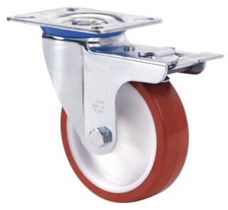 ALEX - RUEDA GIRATORIA.PLACA FRENO 10ZVLFD100-POLR POLIAMIX BLANCO-POLIUR.MARRON ROD.