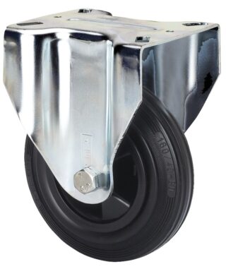 ALEX - RUEDA FIJA 17ZVL150-PSN POLIAMIX-GOMA GRIS EJE LISO