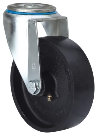 ALEX - RUEDA GIRATORIA.AGUJERO M12 20ZV200-TA HIERRO FUNDIDO EJE LISO