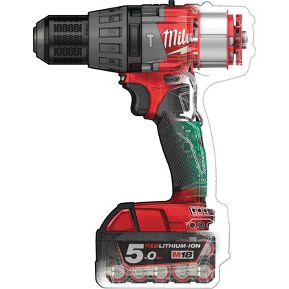 MILWAUKEE - MILWAUKEE M18FPD-502X Taladro percutor M18 FUEL SIN ESCOBILLAS,135Nm Red Lithium 5,0Ah - Imagen 3