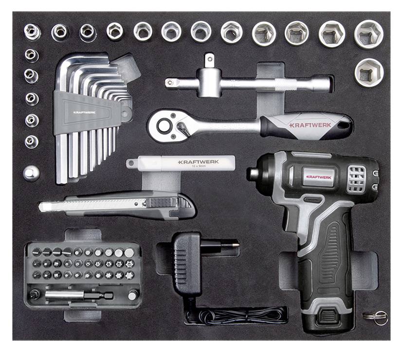 KRAFTWERK - Maletín herramientas B152, 1/4" + 3/8", 103 pzas. - Imagen 3