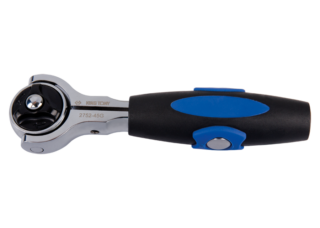 KING TONY - Carraca 1/4" cabeza giratoria y mango articulado