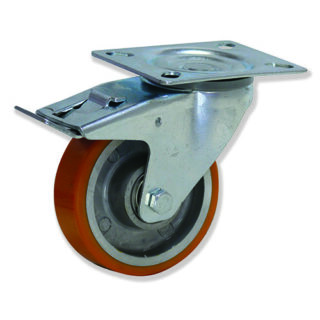 GAYNER - Rotante girt. d.125 Poliuretano con freno MPG4 125 APB4-FD