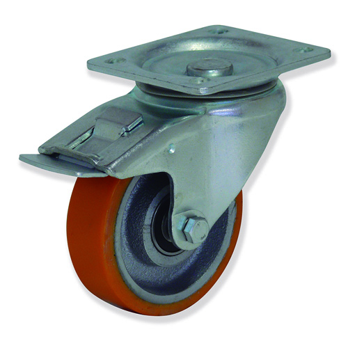 GAYNER - Rotante girt d.125 Poliuretano con freno FPG4 125 HPB4-FD