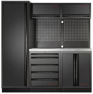 KRAFTWERK - MOBILIO BLK mueble modular 3 elementos, Encimera Acero Inoxidable