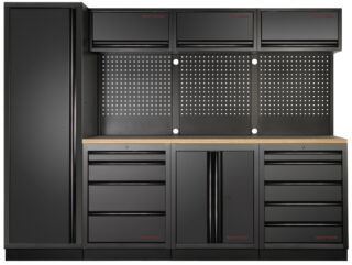 KRAFTWERK - Mobilio mueble modular 4 elementos, 1-Puerta,  Encimera Haya