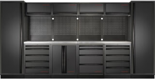 KRAFTWERK - MOBILIO BLK mueble modular 6 elementos, Encimera Acero inoxidable