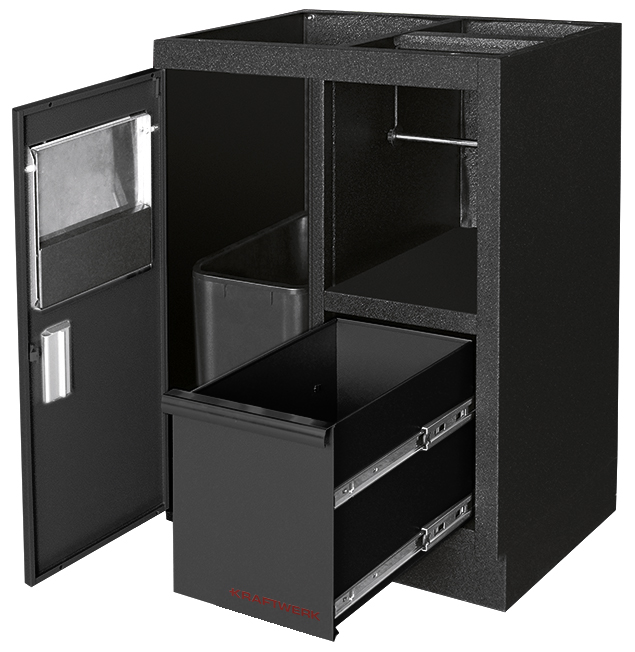 KRAFTWERK - MOBILIO-EX BLK Mueble modular 4 elementos 2 Puertas, Encimera Haya - Imagen 9