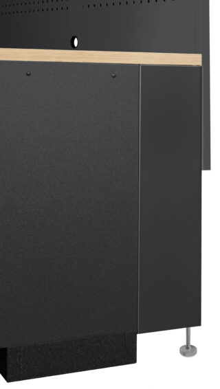 KRAFTWERK - MOBILIO-EX BLK Mueble modular 4 elementos 2 Puertas, Encimera Haya