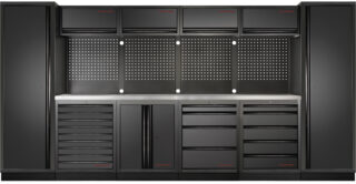 KRAFTWERK - MOBILIO BLK Mueble modular 6 elementos, Encimera Acero inoxidable