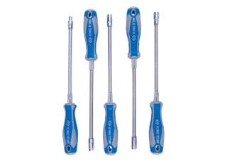 KING TONY - Juego de destornilladores flexibles con cabeza hexagonal - 5 piezas