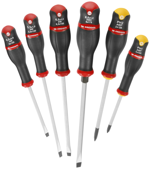 FACOM - FACOM Juego de 6 destornilladores - Hoja hexagonal