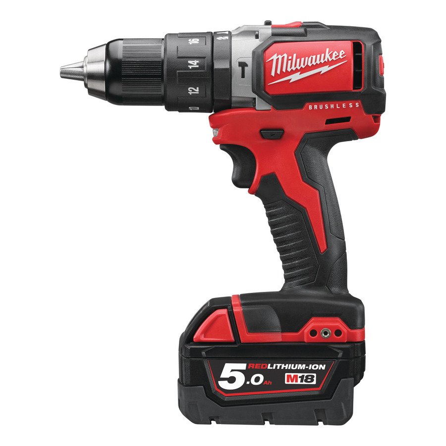 MILWAUKEE - MILWAUKEE Taladro percutor M18 Brushless SIN ESCOBILLAS 18v, 60Nm, 0-450/0-1800rpm, Red Lithium 5,0Ah - Imagen 3