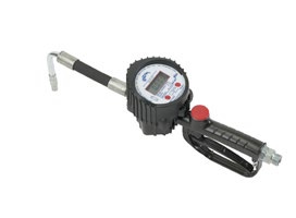 FAHERMA - Pistola contador eléctr. aceite flexible 80º curva sin presel.