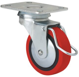 ALEX - RUEDA GIRATORIA.PLACA FRENO VARILLA 10BSRFV60CP-PPI POLIAMIX-POLIUR.ROJO LISO