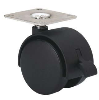 ALEX - RUEDA GIRATORIA.PLACA FRENO 10DKF40 POLIAMIX NEGRO