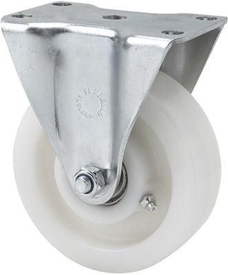 ALEX - RUEDA FIJA 17-61-100-FTB NYLON BLANCO EXTRAFUERTE EJE BOLAS