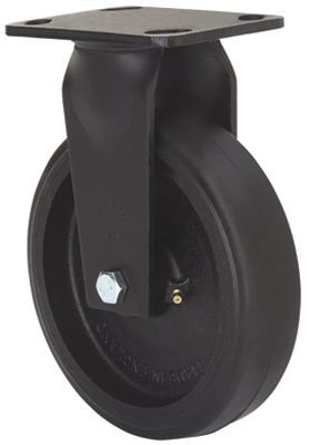 ALEX - RUEDA FIJA 17GT250-HGB HIERRO-GOMA NEGRA NATURAL EJE BOLAS