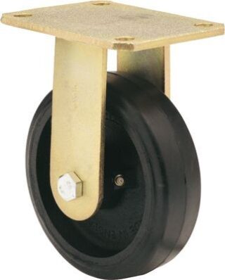 ALEX - RUEDA FIJA 17SL200-HGB HIERRO-GOMA NEGRA NATURAL EJE BOLAS