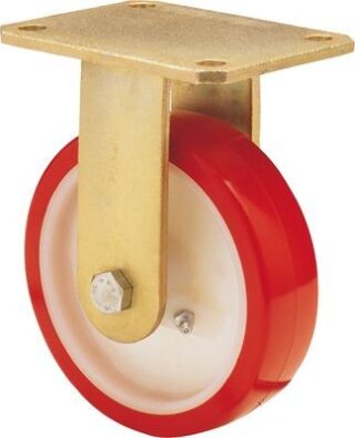 ALEX - RUEDA FIJA 17SL200-POB NYLON BLANCO-POLIUR.ROJO EJE BOLAS