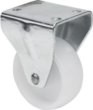 ALEX - RUEDA FIJA 17ZR60-BP PLASTICO BLANCO EJE LISO