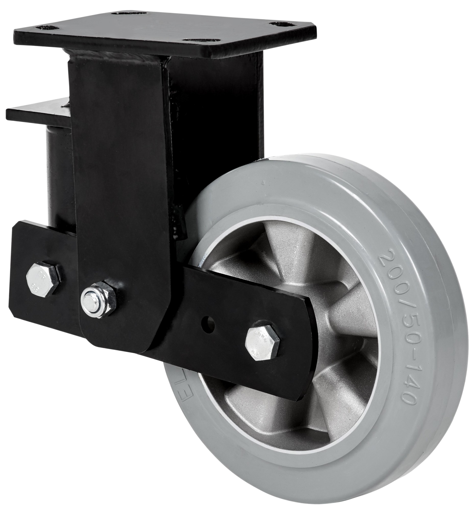 ALEX - RUEDA FIJA 17HLSB200-DEGB SUSPENSION GOMA GRIS ELASTICA EJE BOLAS