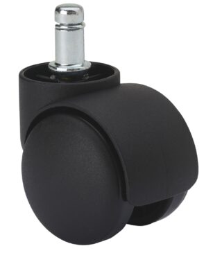 ALEX - RUEDA GIRATORIA.ESPIGA LISA C/ANILLA M11x22 30DKS50 POLIAMIX NEGRO(SILLA)