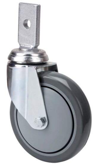 ALEX - RUEDA GIRATORIA.ESPIGA PLANA 32BM125CP-PUISB POLIP.-POLIUR.GRIS EJE BOLAS