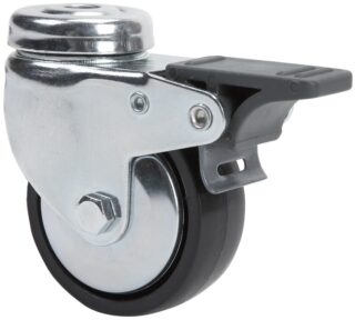 ALEX - RUEDA GIRATORIA.AGUJERO M10 FRENO 400-100-5 CP POLIAMIDA NEGRA EJE LISO