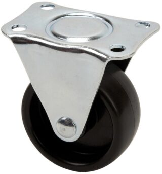 ALEX - RUEDA FIJA 415-050-2 POLIAMIX NEGRO EJE LISO