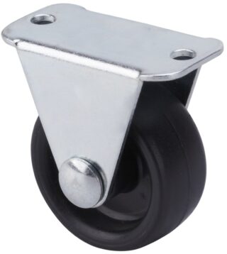 ALEX - RUEDA FIJA 415-030-2 POLIAMIX NEGRO EJE LISO