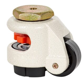 ALEX - RUEDA GIRATORIA.DE NIVELACION AGUJERO M12 21FM50 NYLON NEGRO EJE LISO